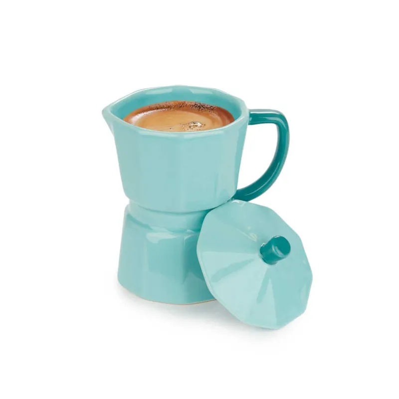 Taza Moka Turquesa 350 ml: taza de desayuno | Happyideas