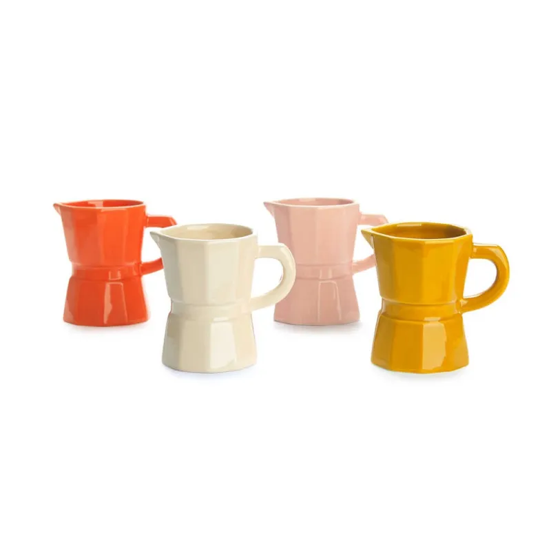 Set of funny cups for a coffee with milk in the shape of a coffee pot | HAPPYIDEAS