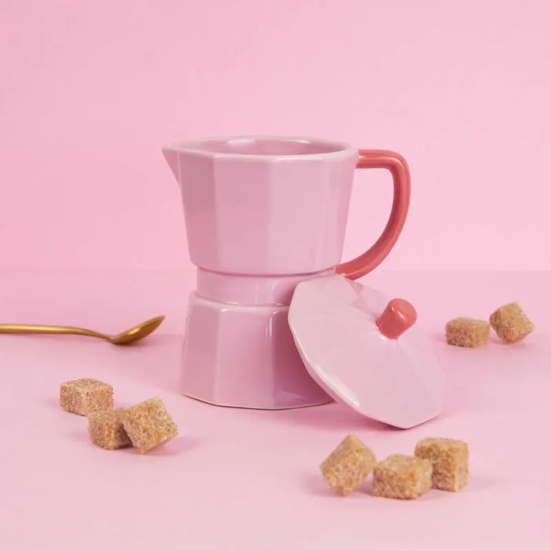Moka Mug Pink 350 ml, ceramic | Happyideas