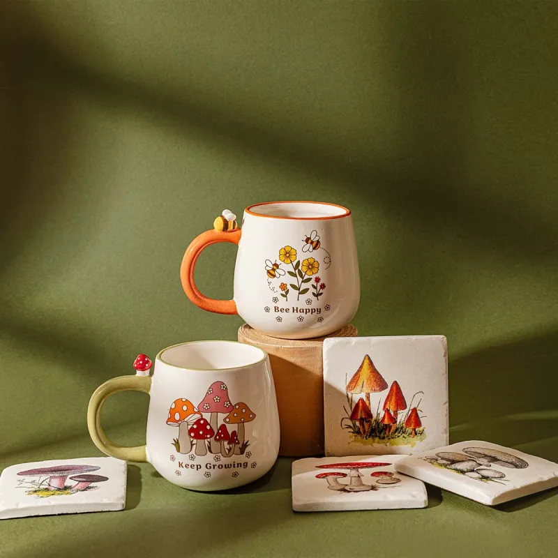 Retro Bee Happy Mug | Happyideas