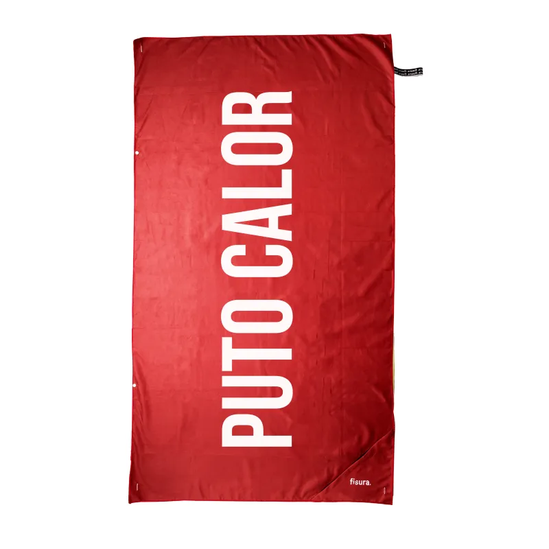 Toalla playa "puto calor" rojo | Happyideas