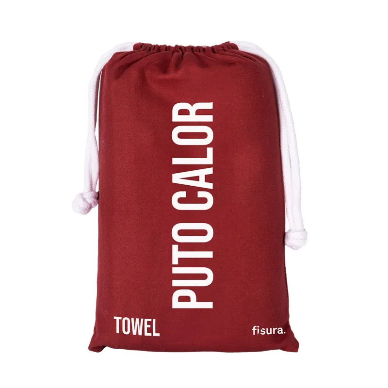 Toalla playa "puto calor" rojo | Happyideas