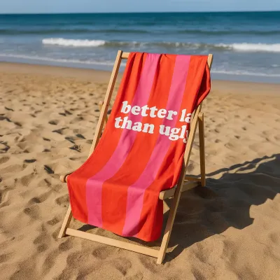 Toalla playa "better late than ugly" | Happyideas