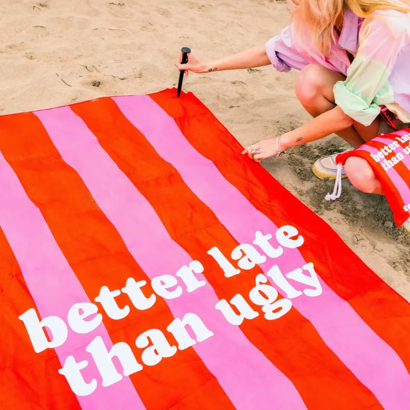 Toalla playa "better late than ugly" | Happyideas