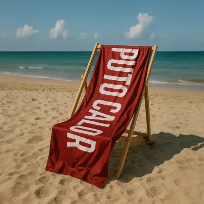 Toalla playa "puto calor" rojo | Happyideas