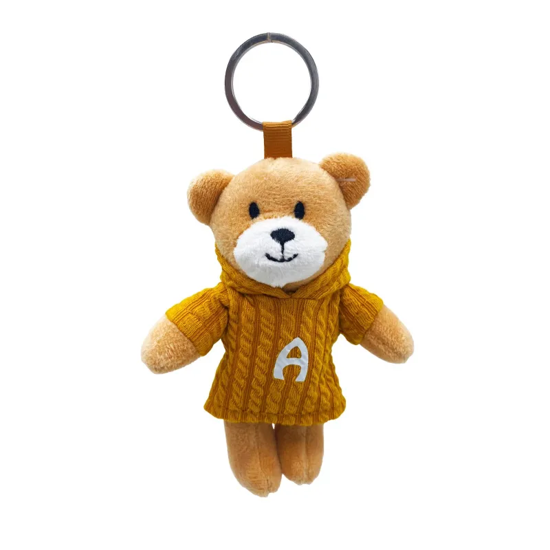 Teddy Bear Initial Keychain Charm - Happyideas.com