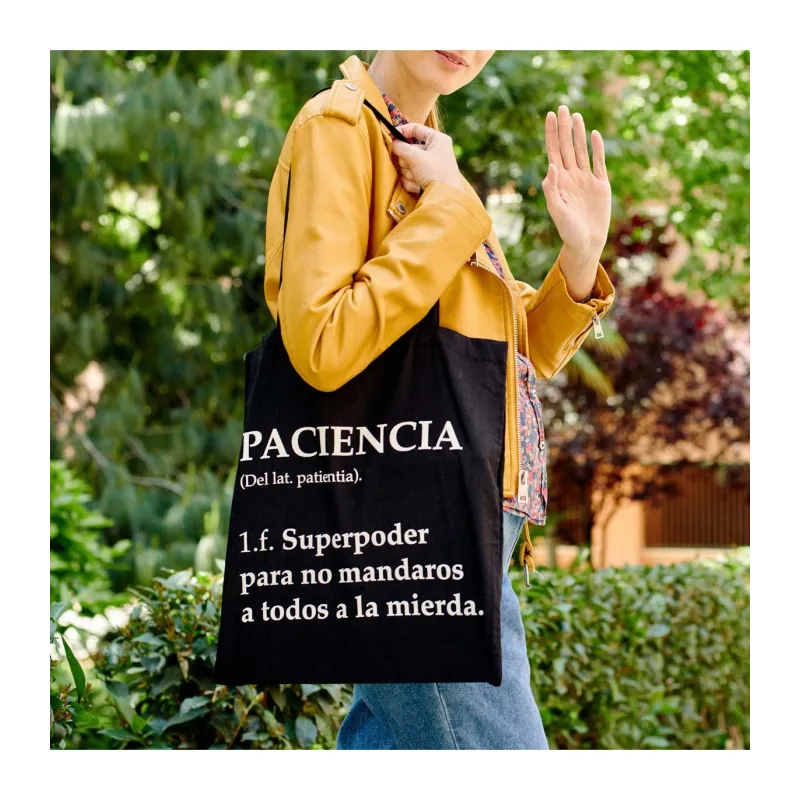 Tote bag con definición de paciencia | Happyideas