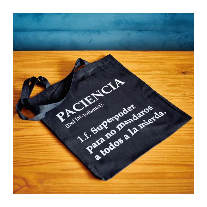 Tote bag con definición de paciencia | Happyideas