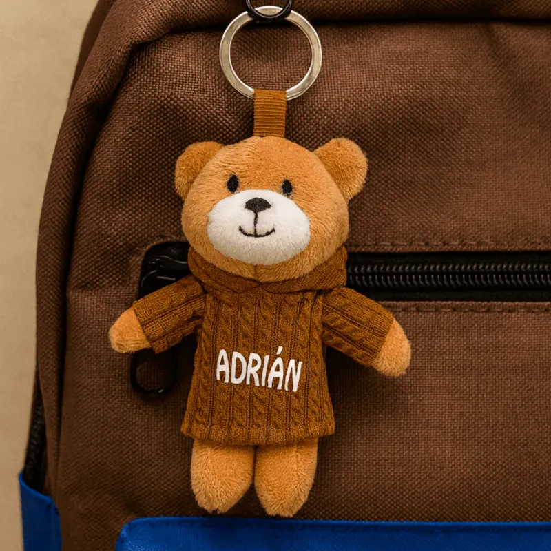 Teddy Bear Name Keychain Charm - Happyideas.com