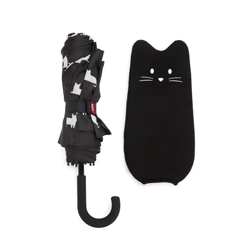 Umbrella Meow Black | Happyideas