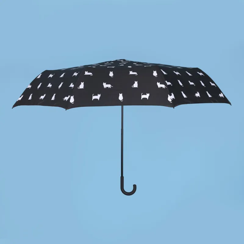 Umbrella Meow Black | Happyideas