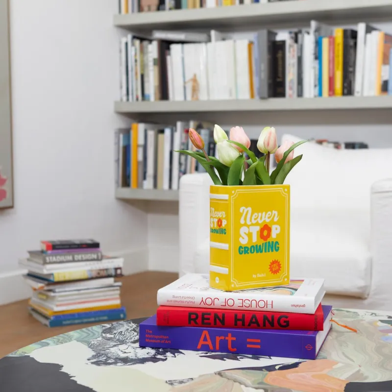 Book-Shaped Yellow Ceramic Vase | Happyideas