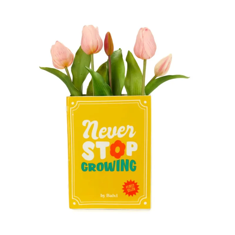 Florero Book amarillo cerámica | Happyideas