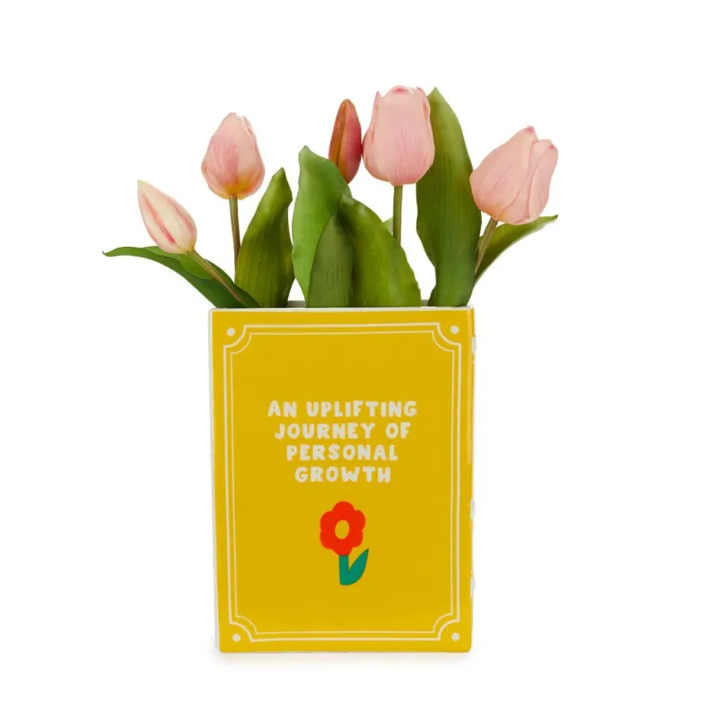 Florero Book amarillo cerámica | Happyideas