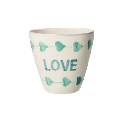 Oval Ceramic Cup LOVE | Happyideas