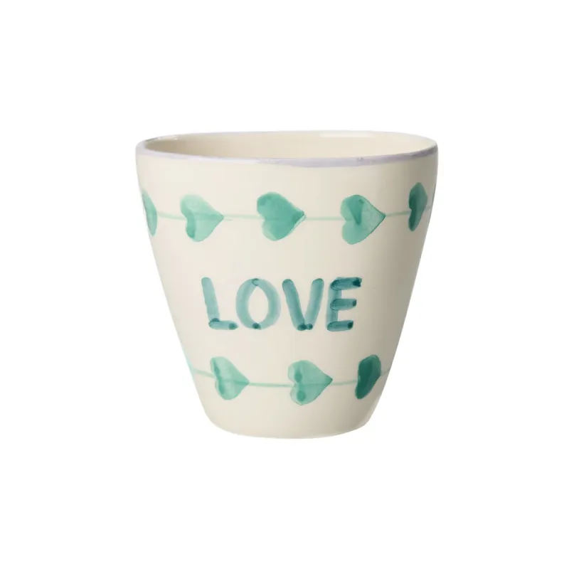 Vaso de Cerámica Ovalado LOVE | Happyideas