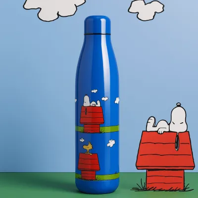 Botella termo Snoopy Casa 750 ml acero | Happyideas