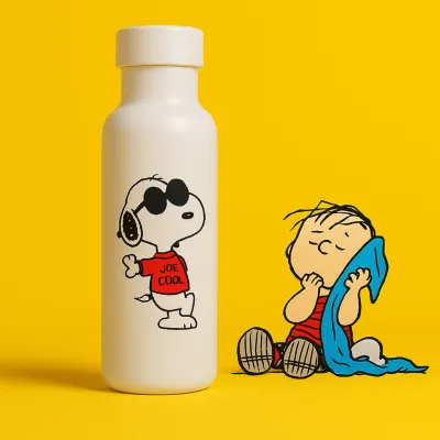 Botella termo Snoopy Stay Cool de acero | Happyideas