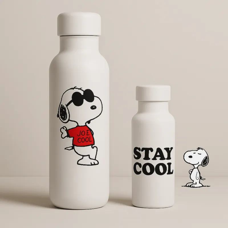 Botella termo Snoopy Stay Cool de acero | Happyideas
