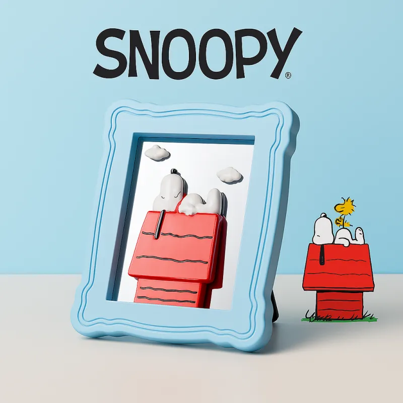 Marco de espejo Snoopy de resina, 20x24 cm | Happyideas