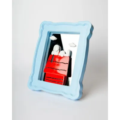 Marco de espejo Snoopy de resina, 20x24 cm | Happyideas