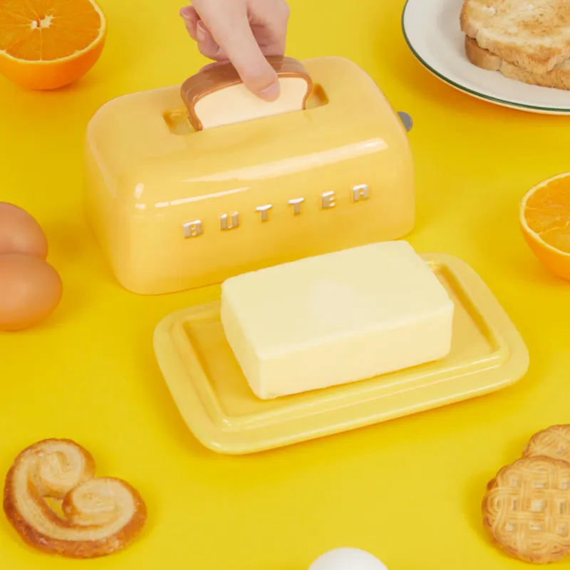 Toasty Butter Dish Yellow - Happyideas.com
