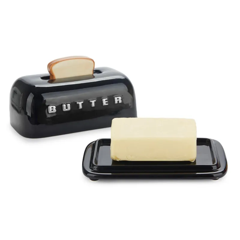 Toasty Butter Dish Black - Happyideas.com