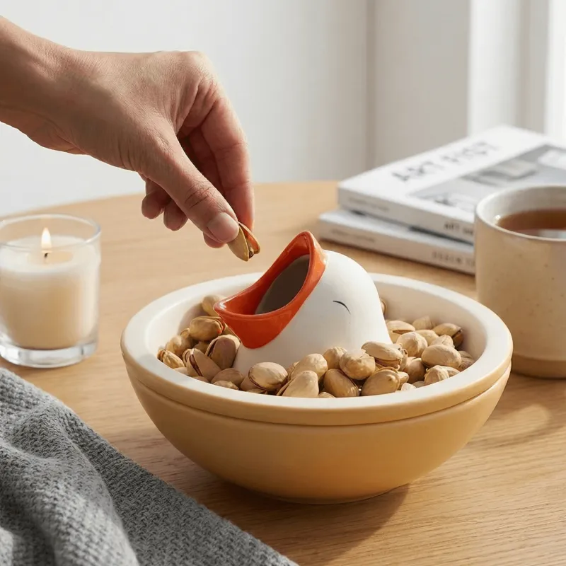 Cuenco para aperitivo con forma de pájaro de cerámica - regalo original para cocina y mesa Happyideas