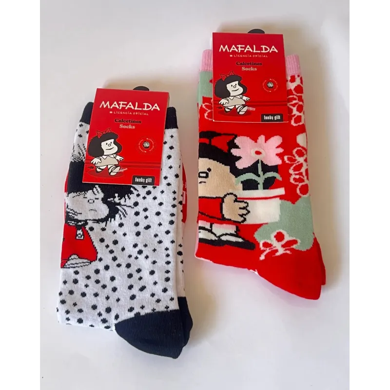 Calcetines Mafalda Flores de colores | Happyideas