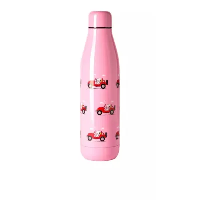 Botella termo Snoopy Travel rosa de acero | Happyideas