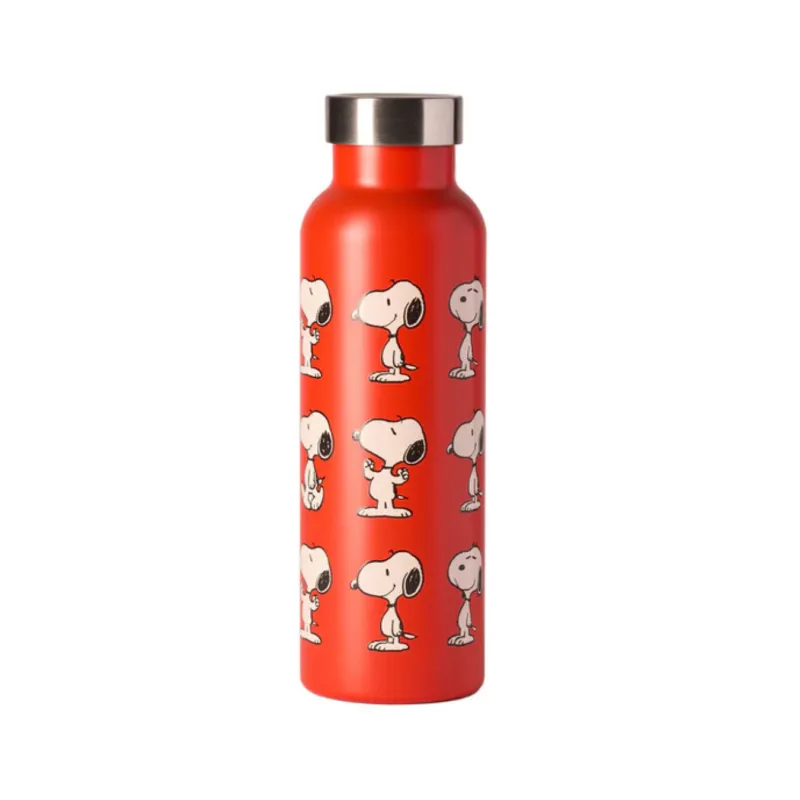 Botella termo Snoopy roja de acero inox | Happyideas