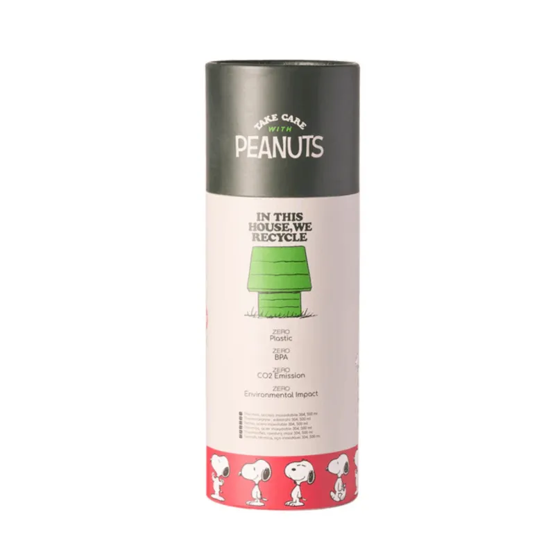 3D Thermal Bottle 500 ml Snoopy Red - Happyideas.com