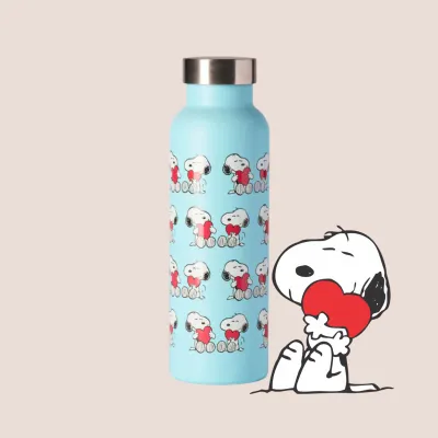 Botella termo Snoopy Amor de acero inox | Happyideas