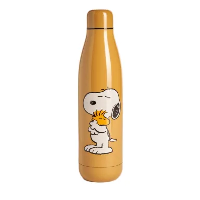 Botella termo Snoopy y Woodstock de acero | Happyideas