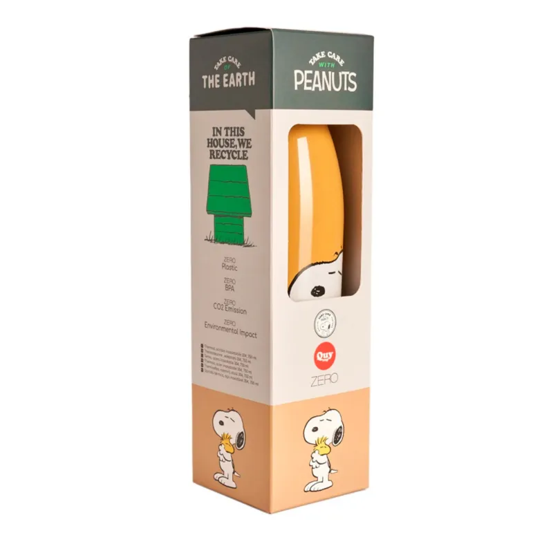 Botella termo Snoopy y Woodstock de acero | Happyideas