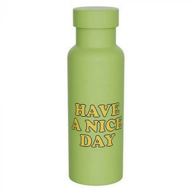 Botella termo Snoopy verde de acero inox | Happyideas