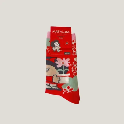 Calcetines Mafalda Flores de colores | Happyideas