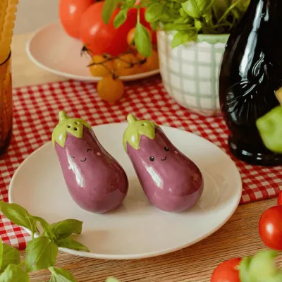 Set Salero y Pimentero Berenjenas | Happyideas
