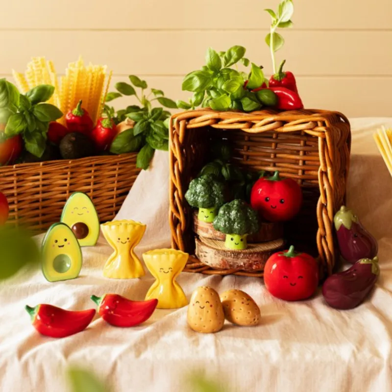 Set Salero y Pimentero Aguacate Feliz | Happyideas