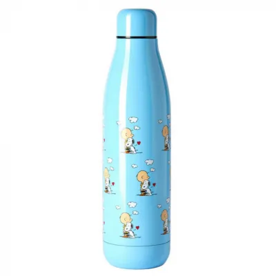 Botella termo Snoopy abrazando a Charlie | Happyideas