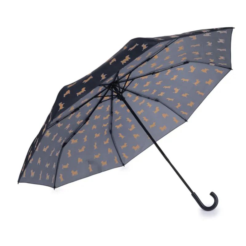 Black “Teckelmbrella” umbrella with neoprene cove - Happyideas.com