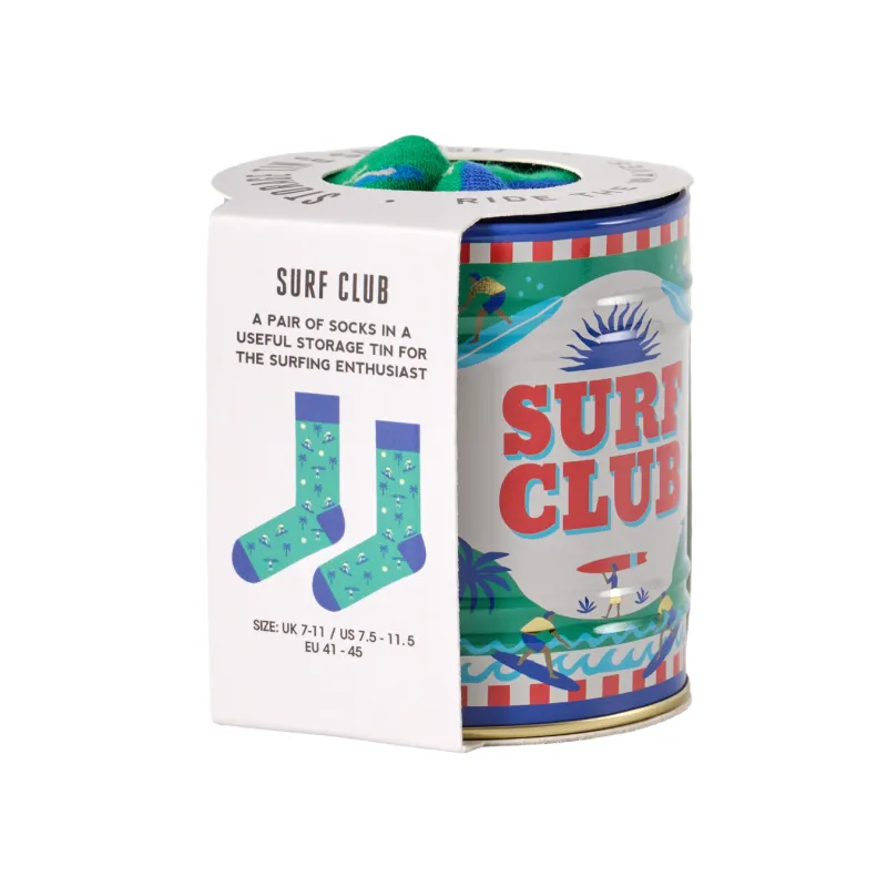 “Surf Club” Socks in a Tin - Happyideas.com