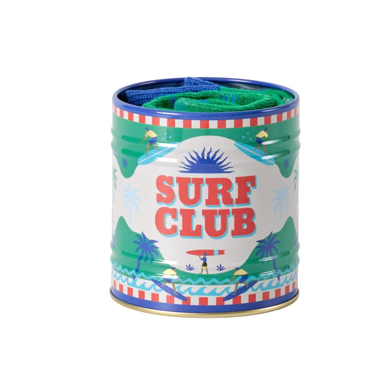 Calcetines “Surf Club” en lata | Happyideas