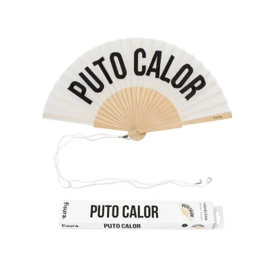 Abanico “Puto Calor” Blanco | Happyideas