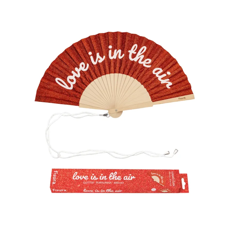 Abanico “Love is in the air” purpurina | Happyideas