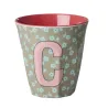 Vaso de melamina con letra C | Happyideas