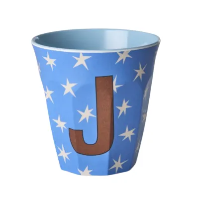 Vaso de melamina con letra J | Happyideas