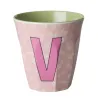 Vaso de melamina con letra V | Happyideas