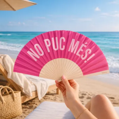 Abanico No puc més! divertido en rosa | Happyideas