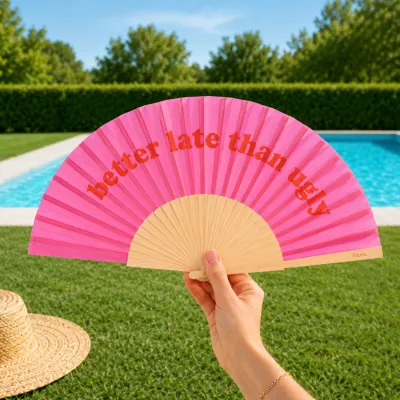 Abanico Better late than ugly divertido | Happyideas